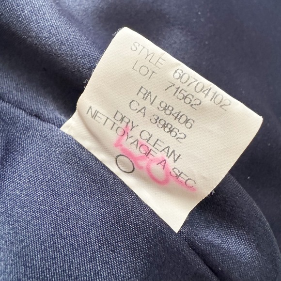 Theory Velvet Cropped Blazer Jacket Navy Blue Short Sleeve 8 VTG Steampunk Y2K - Picture 7 of 11